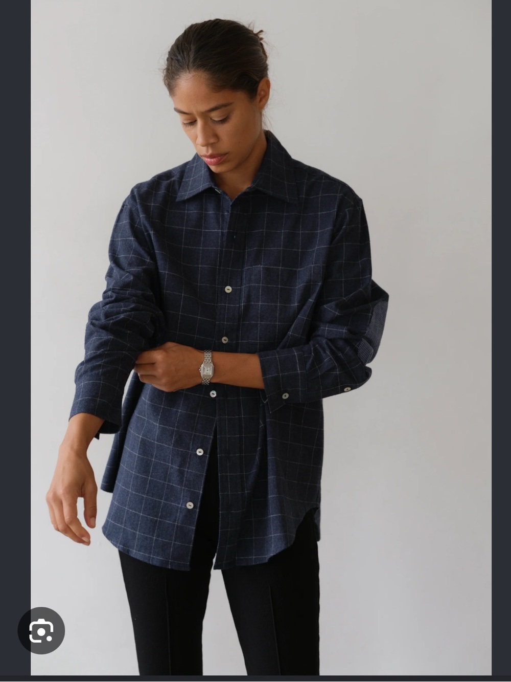 Donni Flannel Windowpane Shirt